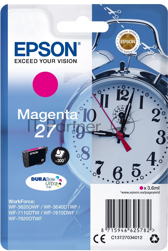 Расходные материалы EPSON C13T27034020/4022 I/C Magenta WF7110/7610 (cons ink)