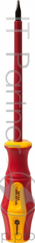 Отвертка КОБАЛЬТ 646-454 диэлектрическая Ultra Grip SL 5,5 х 125мм CR-V, двухкомп.рукоятка