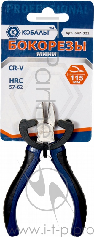Бокорезы КОБАЛЬТ 647-321 мини 115мм, CR-V 1шт подвес