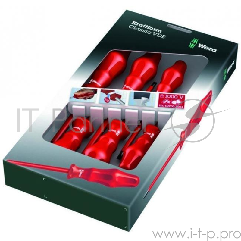 Набор отверток WERA WE-031282 1000В 6 компонентов в упаковке