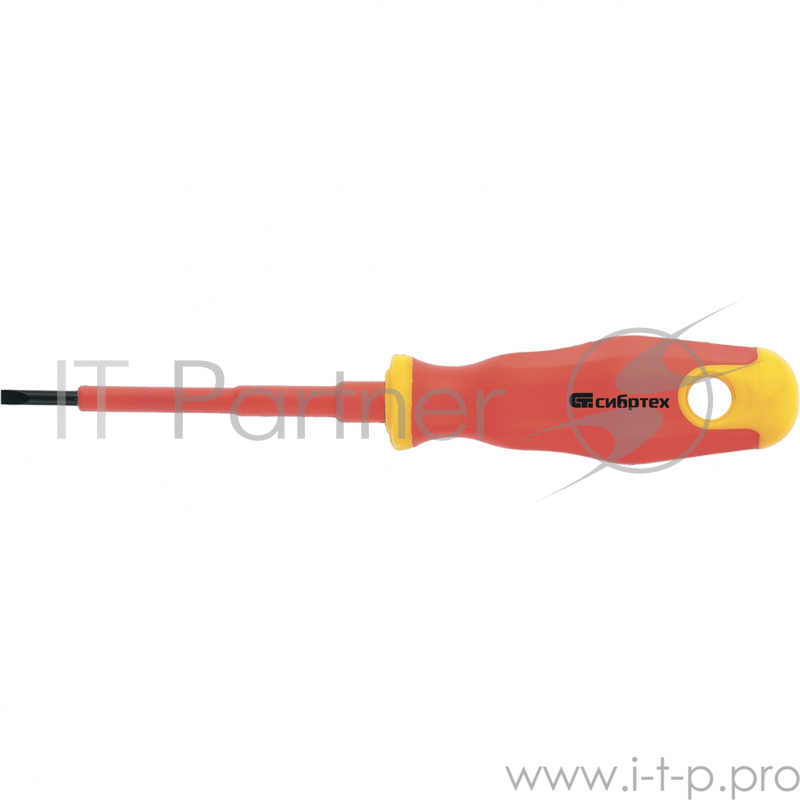 Отвертка СИБРТЕХ 12931 диэлектрическая sl3х75мм crv до 1000в двухкомпонентная рукоятка