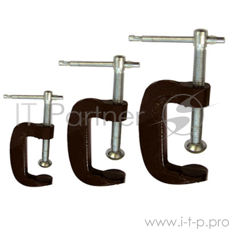 Набор BIBER 85861 струбцин тип G 25мм 50мм 75мм 3шт.