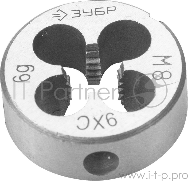 Плашка ЗУБР 4-28022-08-1.25 МАСТЕР круглая ручная М8x1.25