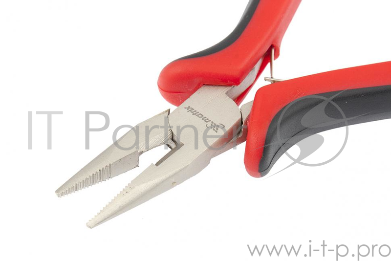 Утконосы MATRIX 17810 длинногубцы mini 130мм Ni прямые авторазжим двухкомпонентные рукоятки