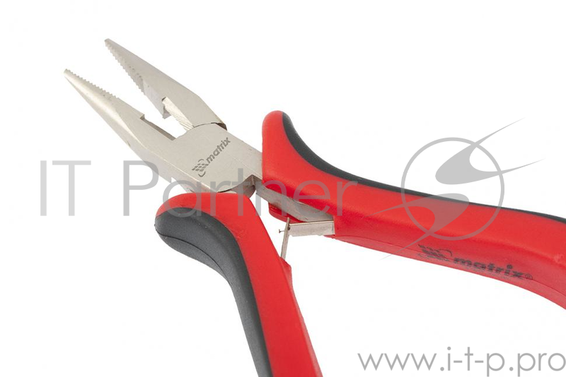 Утконосы MATRIX 17810 длинногубцы mini 130мм Ni прямые авторазжим двухкомпонентные рукоятки