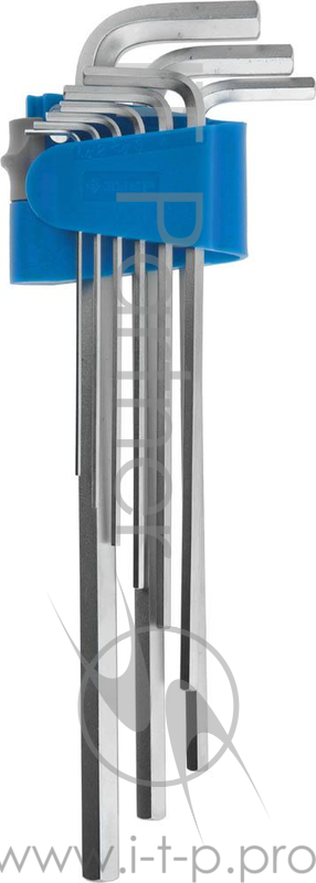 Набор ключей имбусовых ЗУБР ЭКСПЕРТ 27465-H9 длинные.сатинированное покрытие.держатель.HEX.9шт