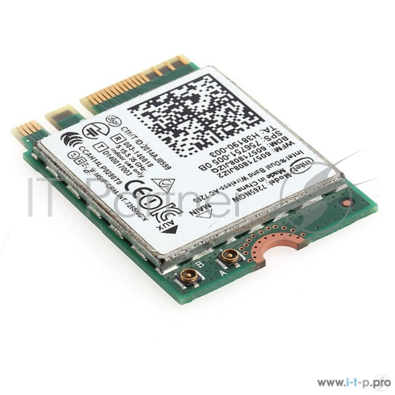 Контроллер Espada Контроллер NGFF Intel WiFi (b/g/n/ac),2.4/5Ghz, Bluetooth 4.0 без комп. (7265NGW) (43157)