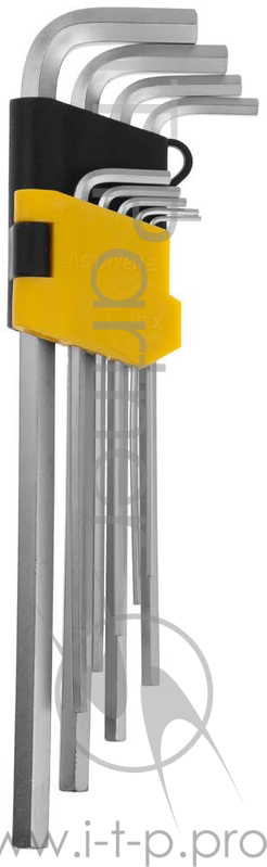 Набор STAYER MASTER 2741-H9 длинные.сатинированное покрытие.пластик.держатель.HEX 1.5-10мм.9 пред