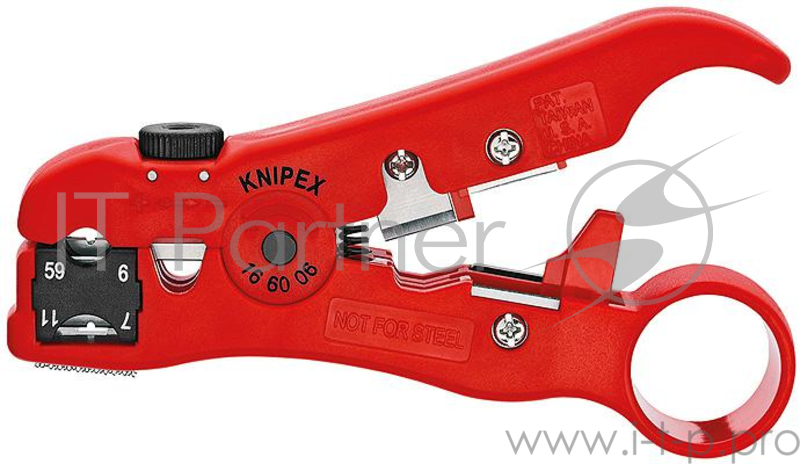 Стриппер KNIPEX KN-166006SB с коаксиального и дата-кабеля 125 mm