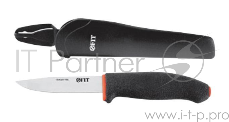 Нож FIT 10611 строительный нержав.сталь прорезиненная ручка