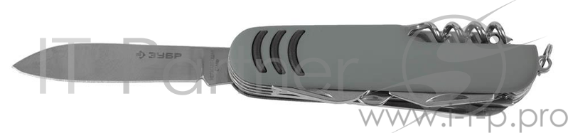 Нож ЗУБР 47780 мастер складной многофункциональный 12 в 1 обрезиненная рукоятка