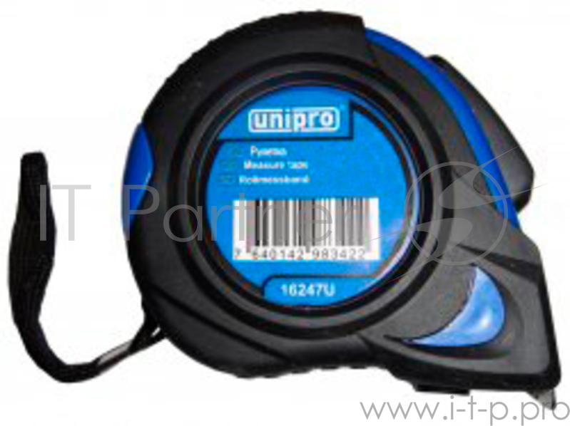 Рулетка UNIPRO 16247U 7.5м*25мм прорезин. Вставки, стопор, клипса, магнитн. наконечник