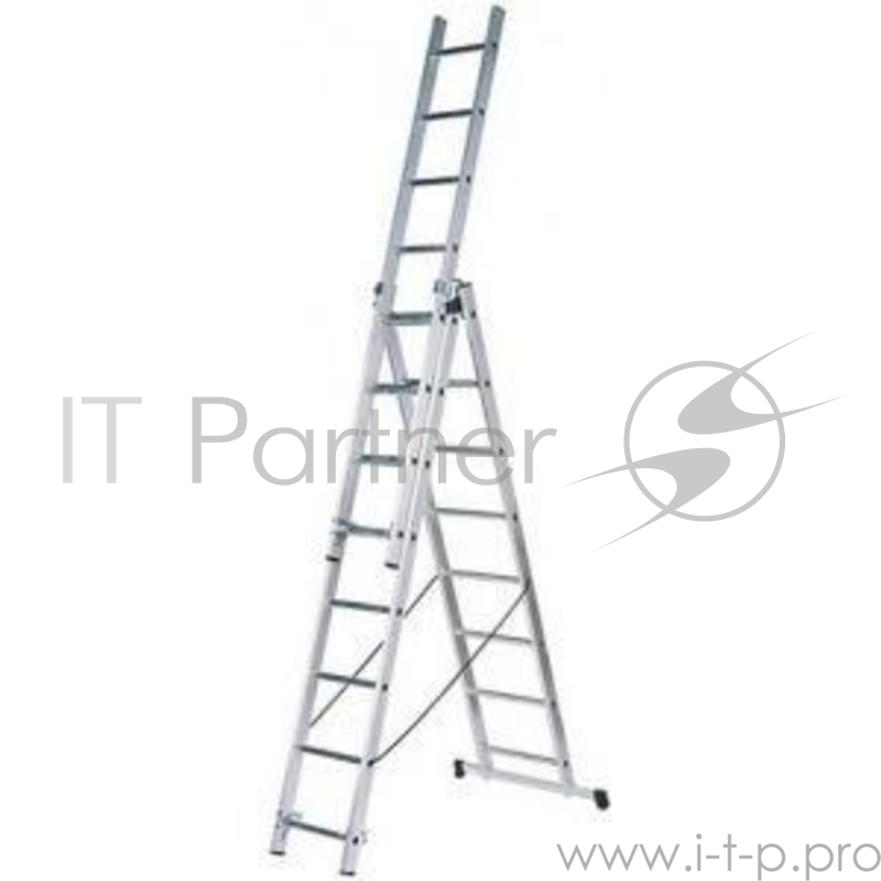 Лестница FIT 65432 трехсекционная алюминиевая 3х7 ступеней h=202/339/476см вес 9.16кг