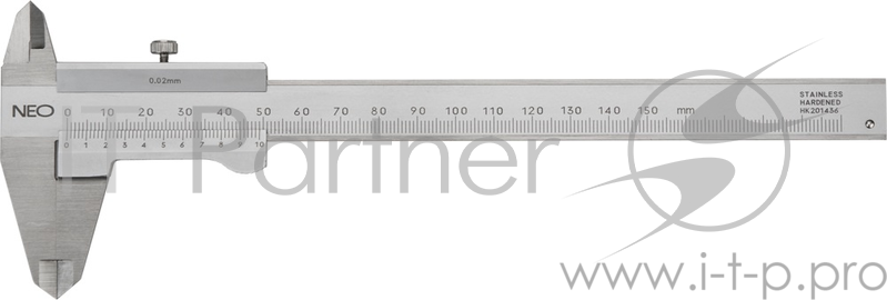 Штангенциркуль NEO 75-001 с сертификатом DIN 150мм нержавеющая сталь