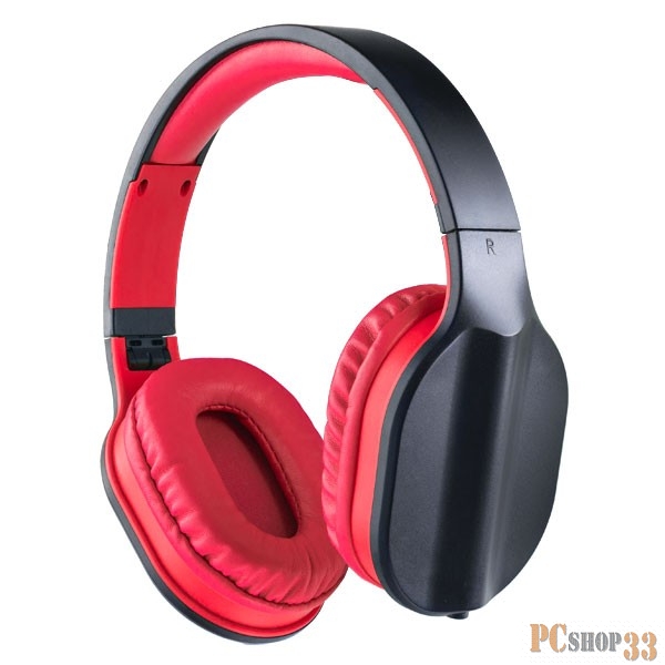 Наушники Perfeo PF_A4004 наушники полноразмерные DUAL черные/красные