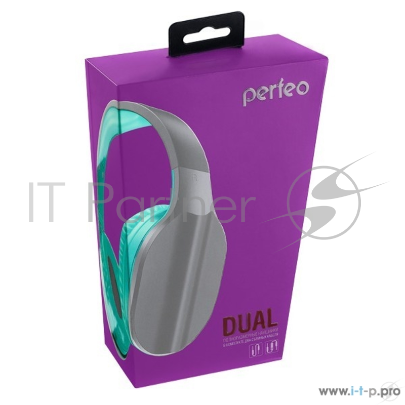 Наушники Perfeo PF_A4005 наушники полноразмерные DUAL белые/тиффани
