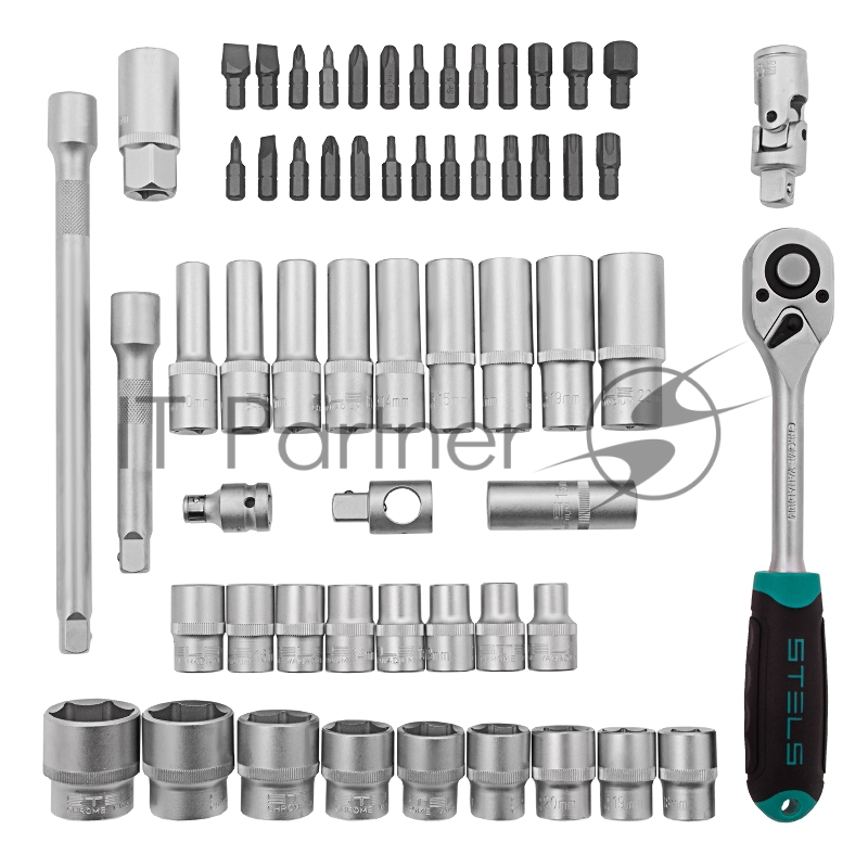 Набор инструментов STELS 14103 1/2'' CrV пластиковый кейс 60 предм.