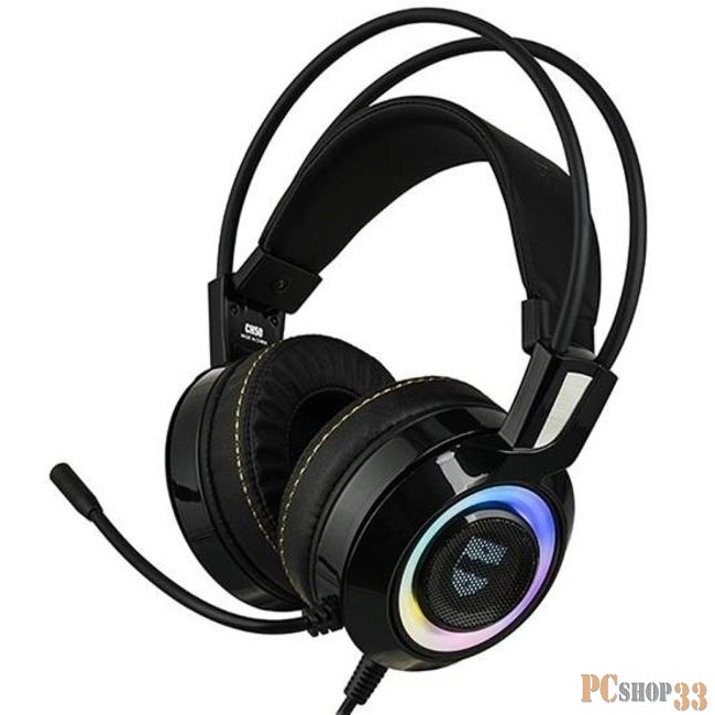 Наушники, микрофоны Qumo Qumo JollyRoger GHS0010 {Динамическая RGB подсветка, большие динамики 2 * 50 мм, }