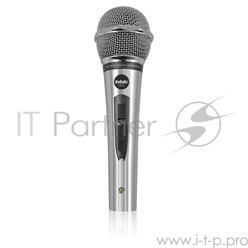 Наушники, микрофоны BBK Микрофон BBK CM131 серый/черный {унивирсальный динамический, тип разъема Jack 6.3, материал корпуса металл}