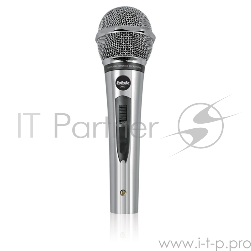 Наушники, микрофоны BBK Микрофон BBK CM131 серый/черный {унивирсальный динамический, тип разъема Jack 6.3, материал корпуса металл}