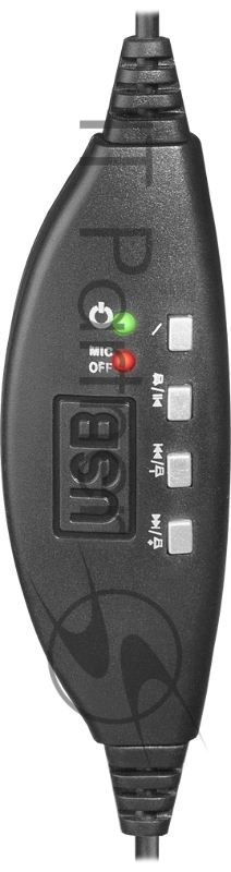 Наушники Defender Gryphon 750U USB, черный, 1.8м кабель 63752