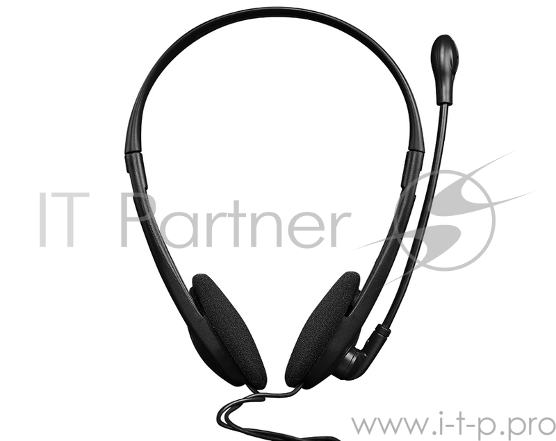 Наушники и микрофоны CANYON PC headset with microphone, volume control and adjustable headband, cable 1.8M, Black/Orange CNS-CHS01BO