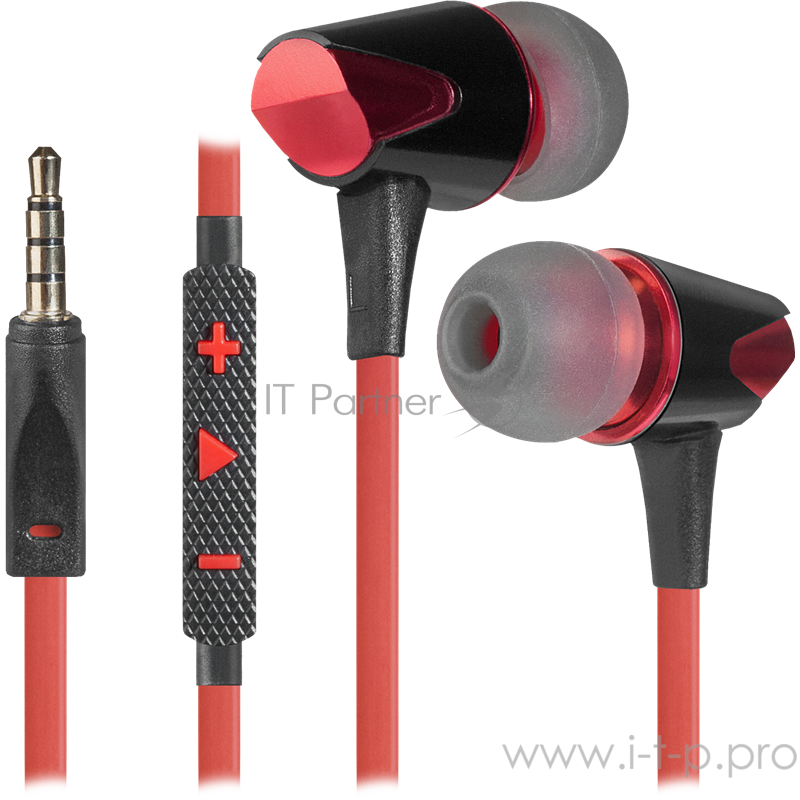 Наушники Defender Stella черный + красный, кабель 1,2 м Redragon 64435
