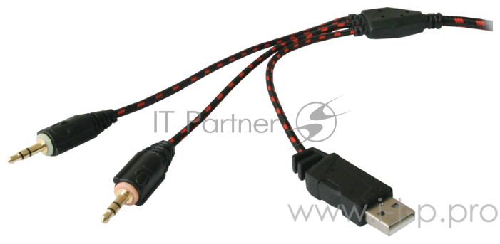 Наушники Defender Lester красный + черный, кабель 2,2 м Redragon 64205