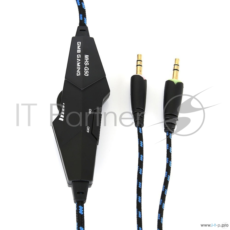 Наушники Gembird MHS-G50, код Survarium, черн/син, рег. громкости, откл. мик, кабель 2.5м