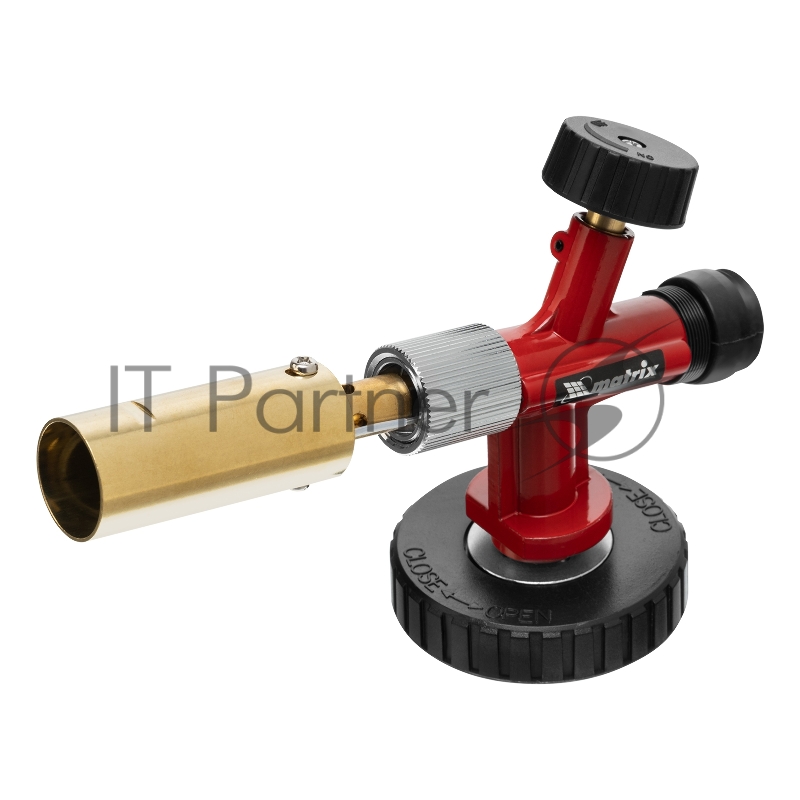 Горелка MATRIX 91426 профессиональная на газовый баллон пьезоподжиг металл. корпус