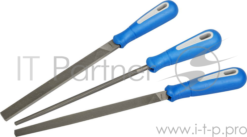 Набор инструментов ЗУБР 16550-20-H3 ПРОФЕССИОНАЛ Напильники: плоский,трехгранный,круглый,№2, 200мм