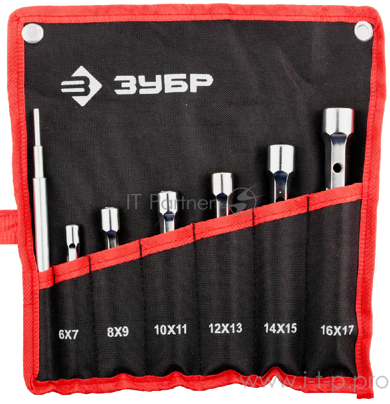 Набор ЗУБР МАСТЕР 27190-H7 двухсторонние. усиленные. шестигранный профиль. 6-17мм. с воротком. 7шт