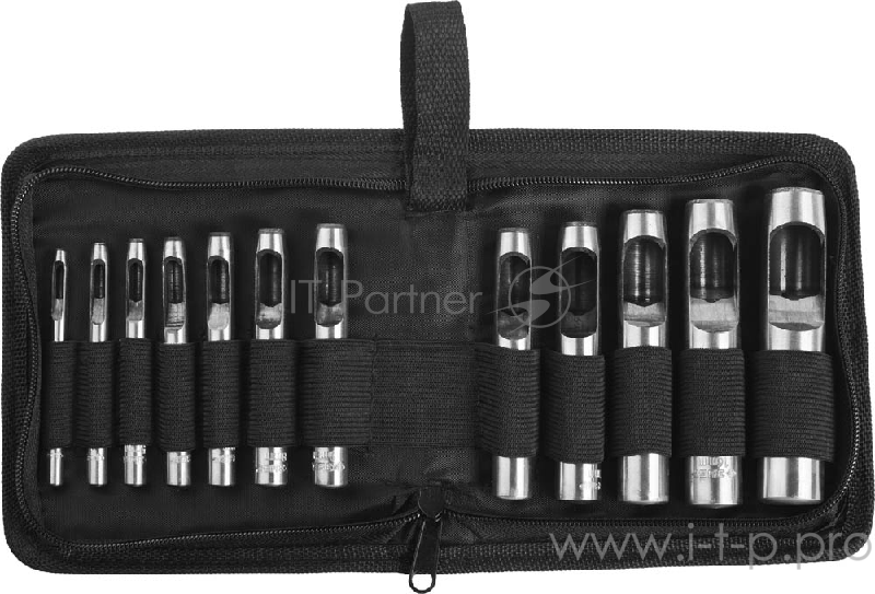 Набор ЗУБР 22949-H12 МАСТЕР Пробойники для кожи, 3-19мм, 12шт