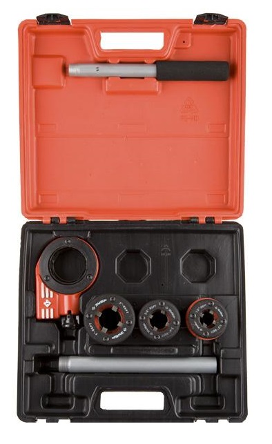 Набор ЗУБР 28270-H3 ЭКСПЕРТ №3 резьбонарезной трубный в пластмассовом боксе, 1/2 - 1 4 предмета