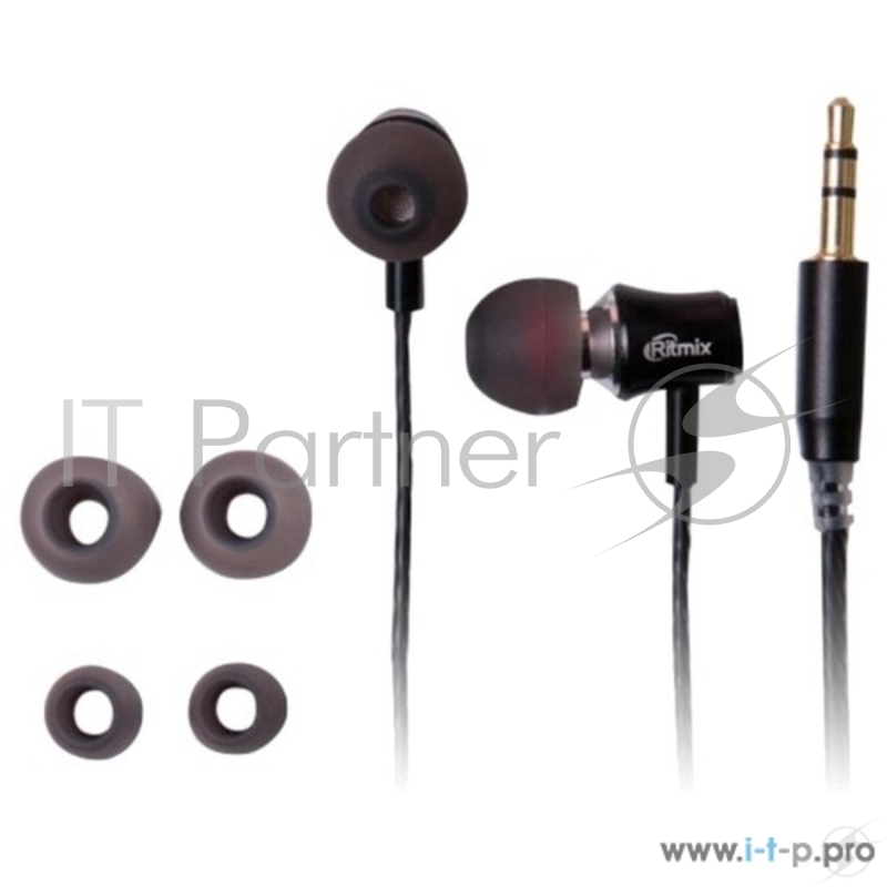 Наушники RITMIX RH-130 Black наушники, вкладыши {92 дБ, разъем mini jack 3.5mm}
