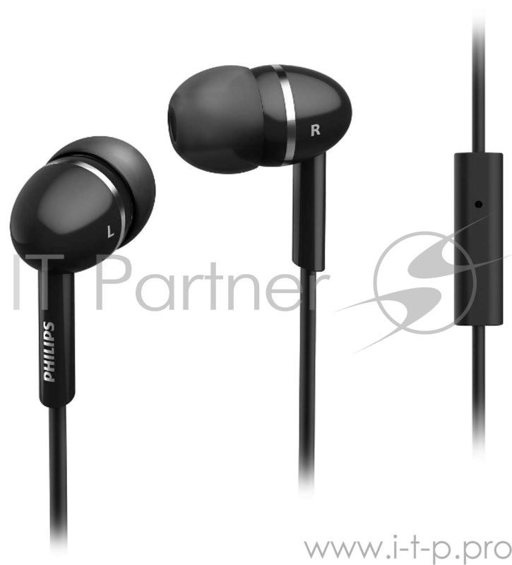 Наушники PHILIPS SHE1455BK, вкладыши, черный, проводные