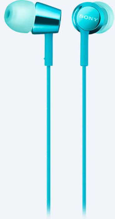 наушники Sony MDREX155APL.E 1.2м голубой проводные (в ушной раковине)
