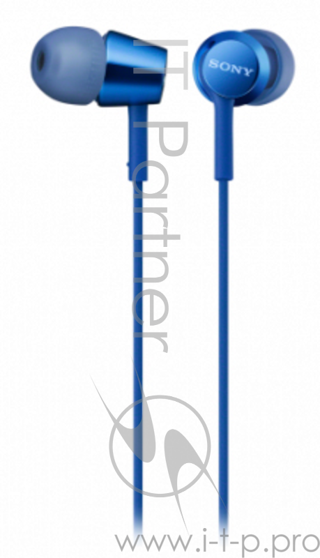наушники Sony MDREX155APLI.E 1.2м синий проводные (в ушной раковине)