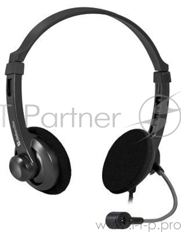 Наушники Defender Aura 104 черный, кабель 1,8 м 63104