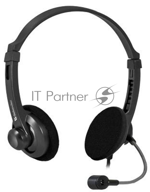 Наушники Defender Aura 104 черный, кабель 1,8 м 63104