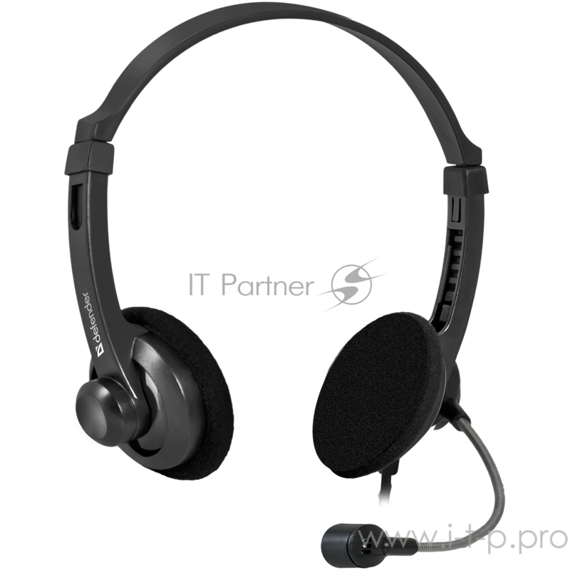 Наушники Defender Aura 104 черный, кабель 1,8 м 63104