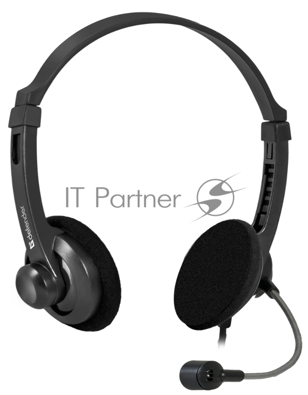 Наушники Defender Aura 104 черный, кабель 1,8 м 63104
