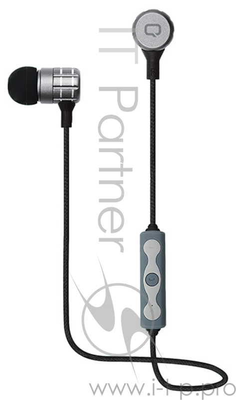 Наушники, микрофоны Qumo QUMO Freedom Pulse (BT-0010) темно серый, затычки, Bluetooth 4.2, 70 мА-ч, до 4х часов в режиме разговора21777