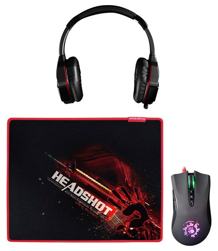 Наушники A4 G500+A91+B-072 черный/красный 2.2м мониторы оголовье (A91G5PB72)