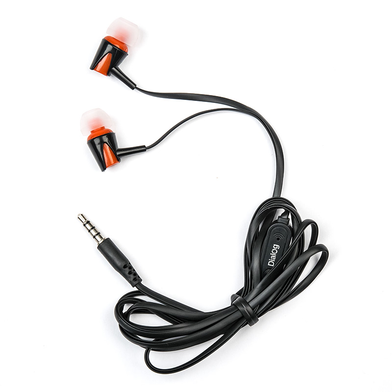 Наушники Гарнитура ES-30 Dialog с кнопкой ответа для мобильных устройств, черная