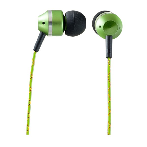 Наушники Perfeo PF-TNG-GRN/GLD наушники внутриканальные металлические TANGLE зелёные