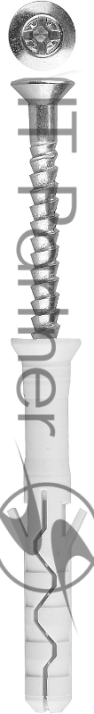Зубр Дюбель-гвоздь нейлоновый, потайной бортик, 8x100мм, ТФ5, 50шт 4-301375-08-100