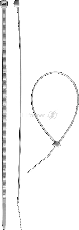 Зубр Хомуты нейлоновые белые 9x450мм, 50шт 309010-90-450
