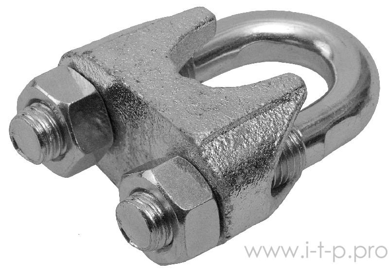 Зубр Зажим троса DIN 741, оцинкованный, 6мм, ТФ5, 80 шт 4-304415-06