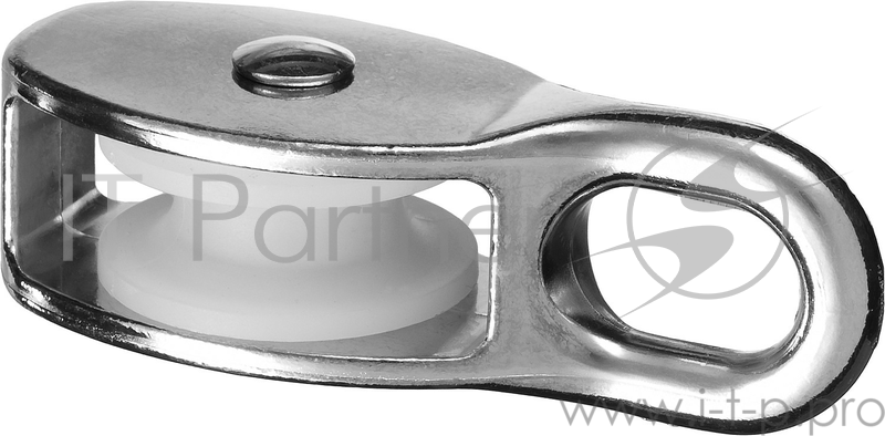 Зубр Блок одинарный, оцинкованный, нейлоновый шкив, 12x50мм, ТФ5, 2 шт 4-304585-50